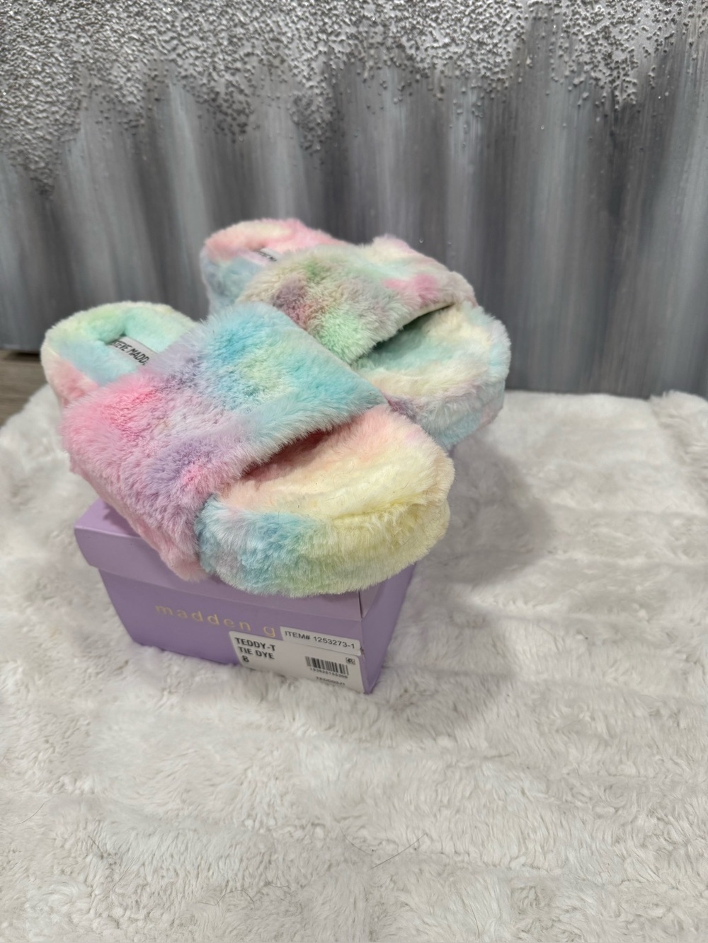 NWT Steve Madden Tye Dye Platform Slippers